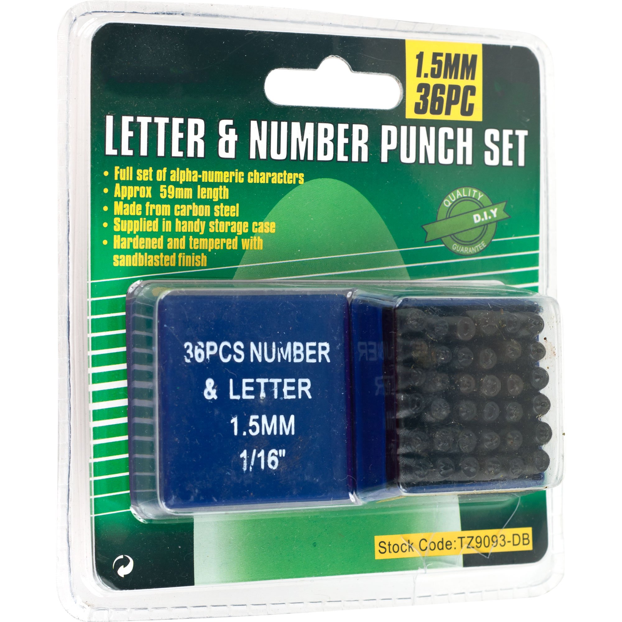 Amazon.com: Hawk Number & Capital Letter Punch Set 36 Pc (1.5mm 1